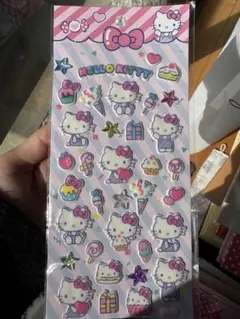 キティちゃん　ぷっくりシール　サンリオ　海外限定　正規品　ラインストーン付き