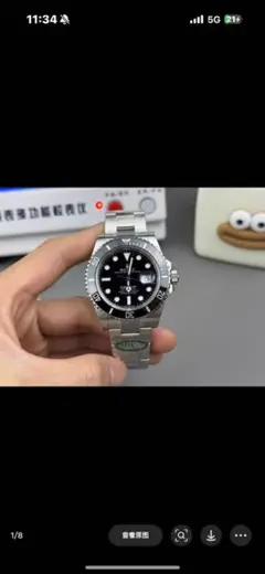 rolex 自動巻きアナログ腕時計 黒ダイアル