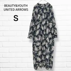 ユナイテッドアローズ　リバティ　アーカイブライラック　ロングワンピース　Ｓ