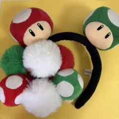 ユニバ　キノコ　カチューシャ　ブレスレット