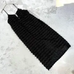 美品【ヴァカンシー】（F）キャミワンピース ブラック フリンジ パーティー