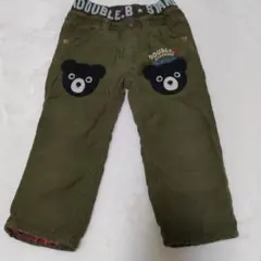 DOUBLE.B クマ刺繍 ボトムス90