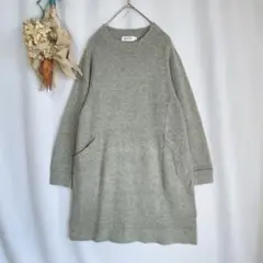 dessin ワンピース ニット チュニック 長袖 1 S グレー.1789
