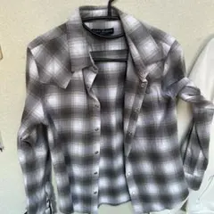 Retro Engine チェック柄 長袖シャツ M