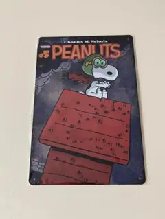 PEANUTS スヌーピー フライングエース ブリキ看板 メタルプレート