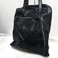 希少 ディーゼル トートバッグ 肩掛け A4 大容量 オールレザー 黒 y2k