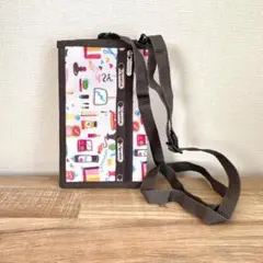 【未使用】コスメ柄スクエアミニショルダーバッグ/サブバッグ