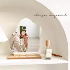 おしゃれ ルームミラー インテリアミラー 卓上ミラー 韓国風 ウェーブミラー