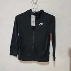 期間限定割引130cmこども ナイキNike 薄手ブラックスウェットパーカー