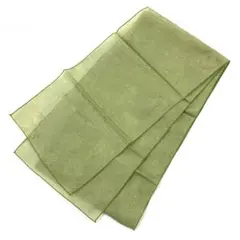 ☆新品未使用☆緑系花模様化繊へこ帯　兵児帯　飾り帯