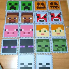 マイクラ　パズルマット　18枚