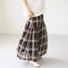 TODAYFUL Chambray Check Skirt*36のサムネイル