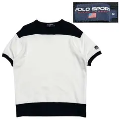 【90s】ラルフローレン　POLO SPORT　前V 半袖スウェット