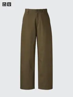 新品 UNIQLO U ワイドフィットチノ ダークブラウン サイズ79
