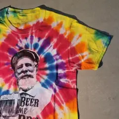 00s Y2K vintage shirt タイダイ柄 ビールのサムネイル