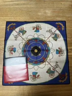 CELINE シルクスカーフ 馬車デザイン