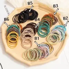 新品　50本セット　子どもレディース　可愛いカラフルヘアゴム　丈夫　長持ち