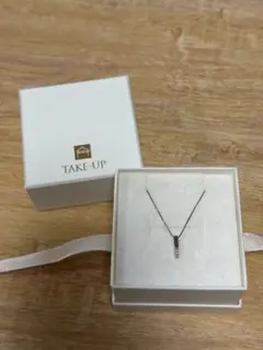【美品・品質証明書付】TAKE-UP K10WG ダイヤモンド　ネックレス