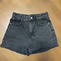 ZARA ブラック デニム ショートパンツ