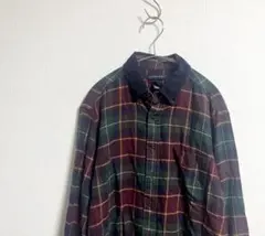 古着　LANDS'END ランズエンド　長袖　チェック シャツ