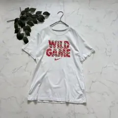 8485✾ナイキ✾半袖Tシャツ【M】プリント/ホワイト/カットソー/コットンのサムネイル