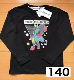 新品　ポケモン　メガルカリオ　キッズ　Tシャツ　ブラック　140