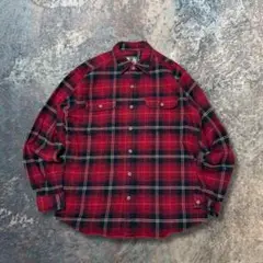 FIELD & STREAM ネルシャツ 赤チェック L古着 アメカジ
