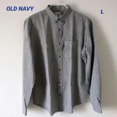 美品【OLD NAVY】 コットン100% ボタンダウンシャツ グレー Lのサムネイル