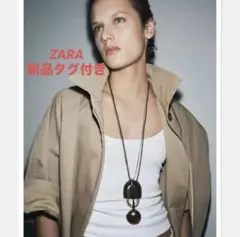 ZARA ザラ　レザー&レジンネックレス2本セット　チョーカー　レザーネックレスのサムネイル
