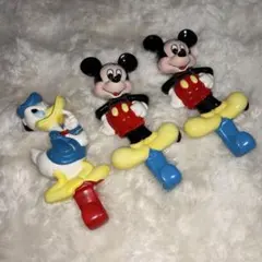 ミッキー⭐︎ドナルド　フック 3個セット　昭和レトロ