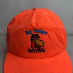 【USA古着】Big Pecker's　蛍光　アメリカ企業　ビンテージ　キャップ