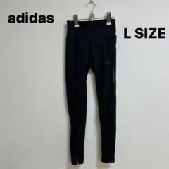 アディダス　L スパッツ レギンス 黒　タイツ　シースルー　トレフォイル　ヨガ