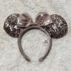 ディズニーリゾート ミニー スパンコールカチューシャ ピンク 美品