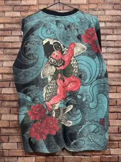 絡繰魂　金太郎　鯉　牡丹　Tシャツ