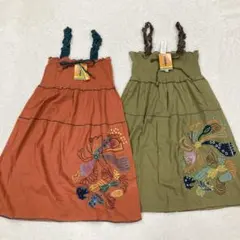 z-1182 sapana シャーリングデザインのキャミソールワンピース2点