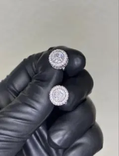 シルバージルコニアピアススタッド両耳用　アバランチ スワロフスキー