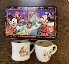 チップ　デール　ミニー　缶　ディズニーランド　ハロウィン　クリスマス　カップ