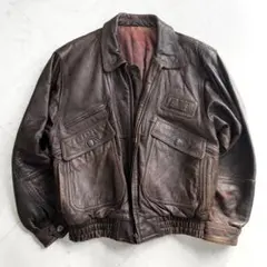 Authentic“G-1 ラムレザー”短丈“bomber jacket XL