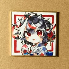 東方project 鬼人正邪　手描きイラスト　色紙　浴衣