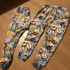 最終値下げヒスミニカラフルロゴプリントボトムス 120cm 2本セット