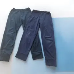 UNIQLO エアリズム　キッズ ロングパンツ 140cm 2本セット ネイビーのサムネイル