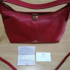 コーチ COACH 2way ショルダーバッグ ハンドバッグ 赤