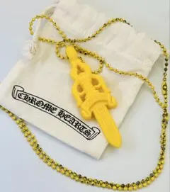 CHROME HEARTS ラバー ダガー ネックレス イエロー - メルカリ