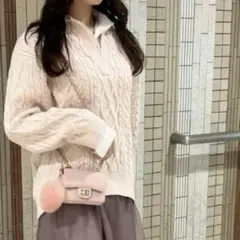 Arpege story ミニキルティングショルダーバッグ 美品 ピンクのサムネイル