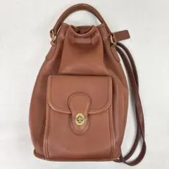 y2k FOSSIL フォッシル ハンドバッグ オールレザー ベルト ブラウン 