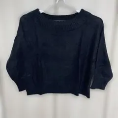 【nano BASE】ナノベース モヘア風 ニット セーター ブラック 黒のサムネイル