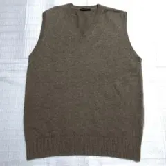 Cashmere カシミヤ100% Ｖネック ニット ベスト L ジレ メンズ