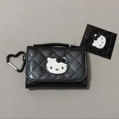 ハローキティ ウォレット形コインパース　コインケース　ミニチュアキルト　ブラック