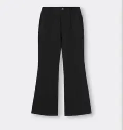 カットソーフレアスラックス D9 スラックス　ユニクロ　L 黒　黒パンツ