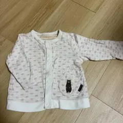 コンビミニ くま刺繍 カーディガン ベビー 70〜80 羽織り 柔らか素材